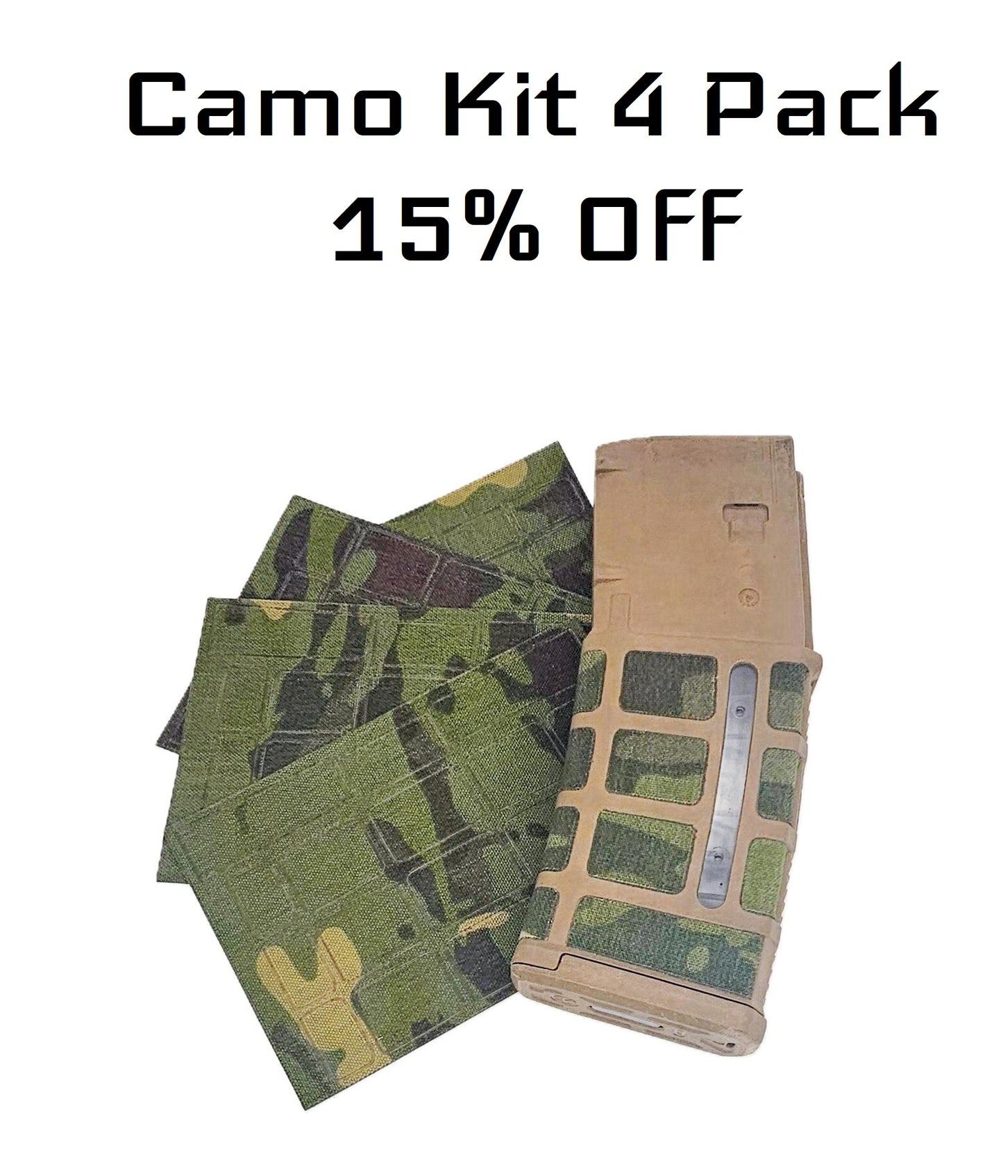 4 Pack Combo Magpul PMag Camo Kit for magazines with Windows